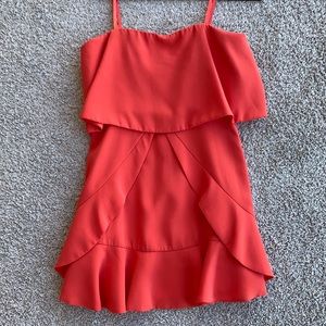 BCBG Orange Strapless Dress